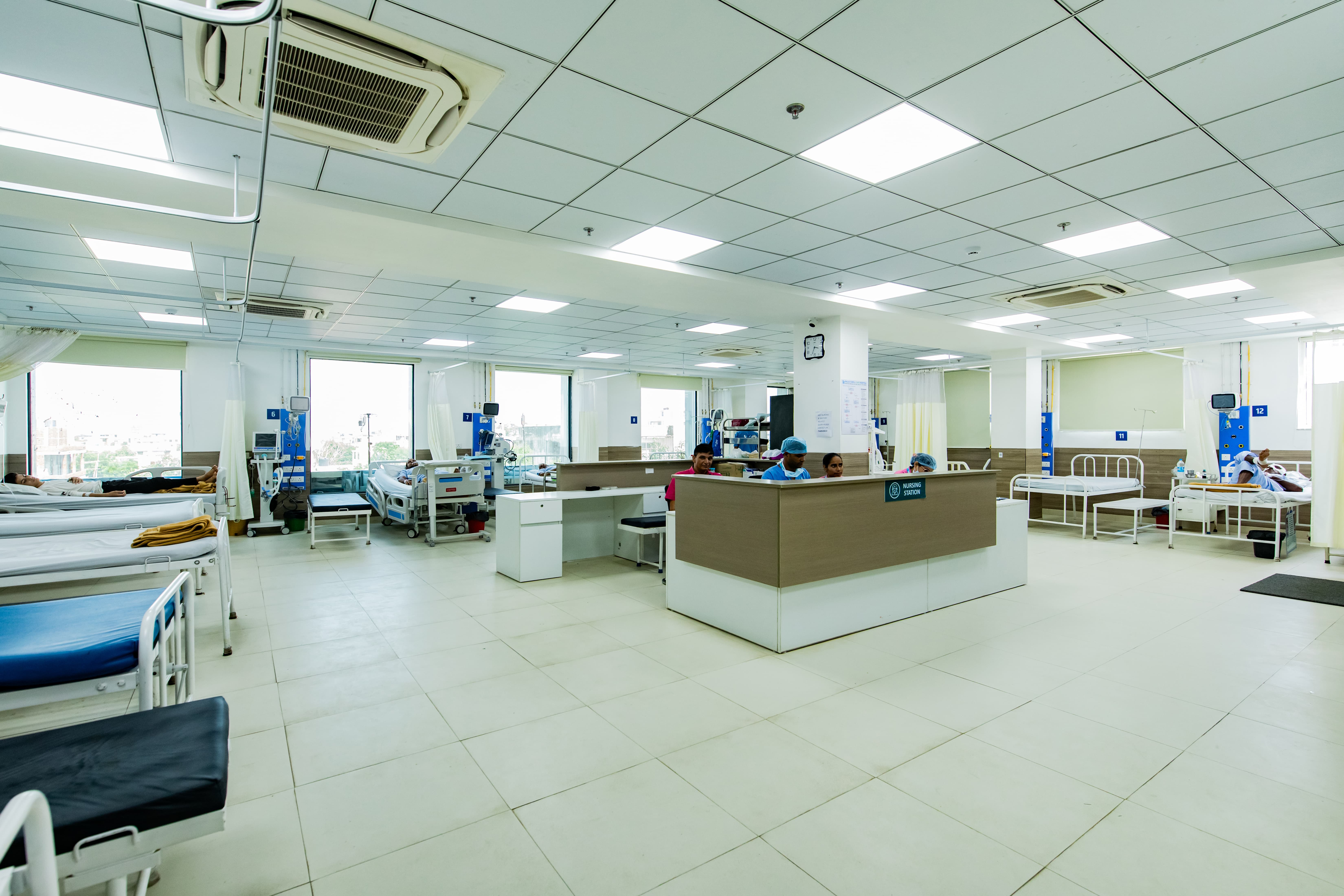 Balaji Hospital 13-bed ICU — NABH-compliant critical care design by Studio Athenos