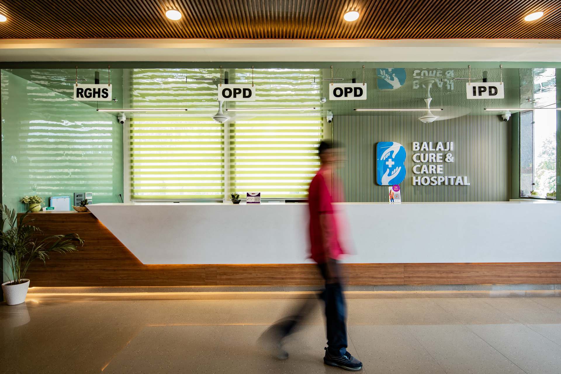 Balaji Cure and Care Hospital reception interior, Jaipur