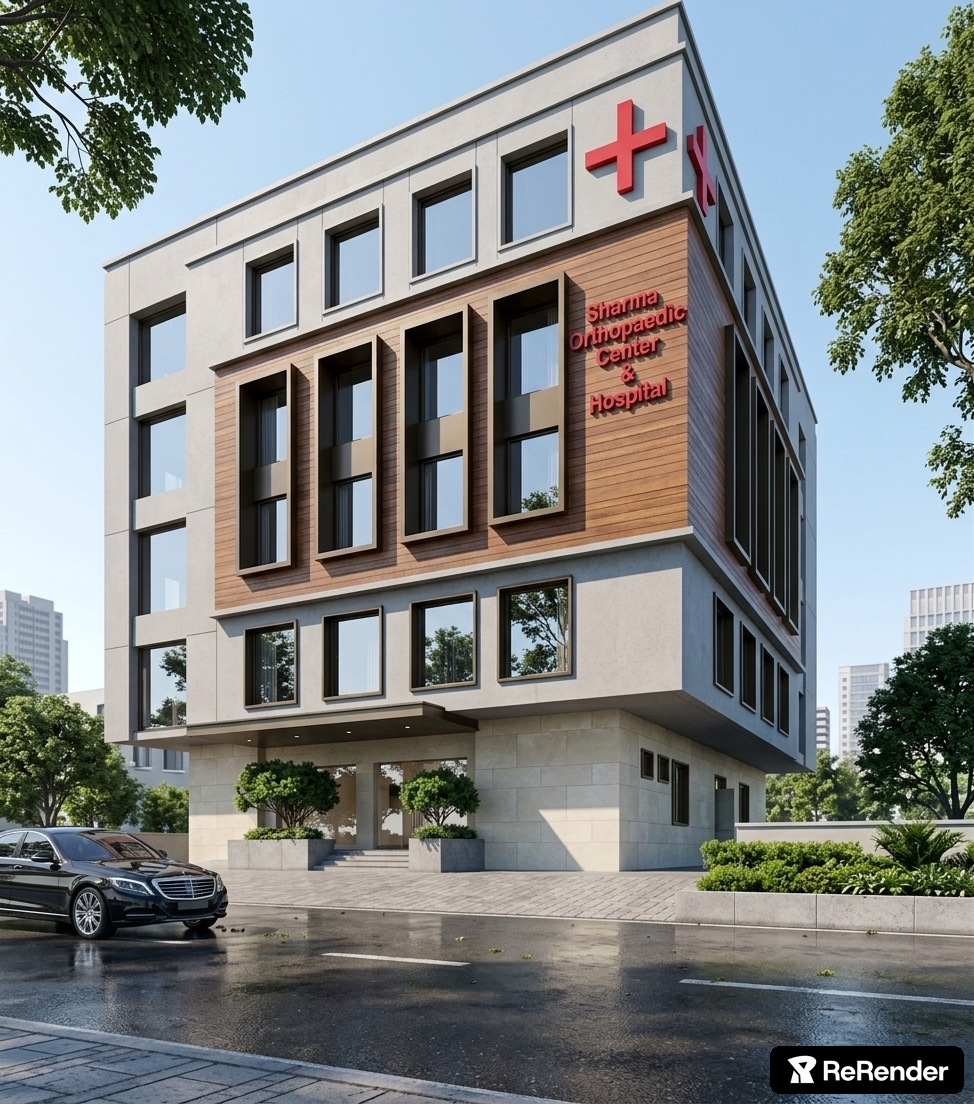 Sharma Orthopaedic Centre Sikar — hospital architecture by Studio Athenos
