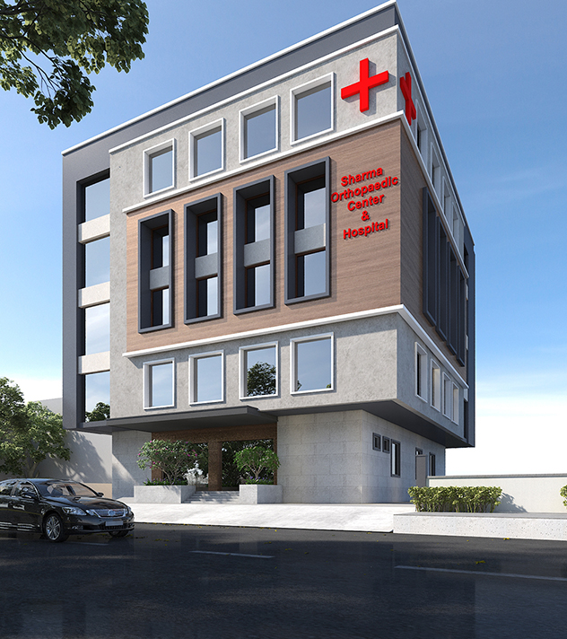 Sharma Orthopaedic Centre Sikar — exterior by Studio Athenos